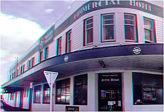 The Commercial Hotel Te Awamutu. Home of the Ascott Bar. 3-D Photography by Marc Dawson.