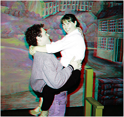 Mickey and Linda in happier days. 3-D Photography by Marc Dawson