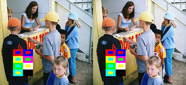 Left and right images each with an (ACB) colour chart